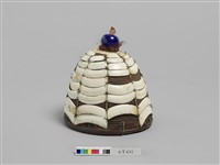 男子珠飾山豬牙籐帽藏品圖，第4張